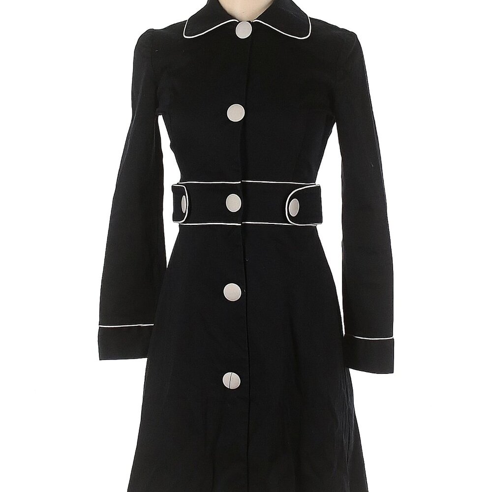 Nine West Black and White Trench Coat